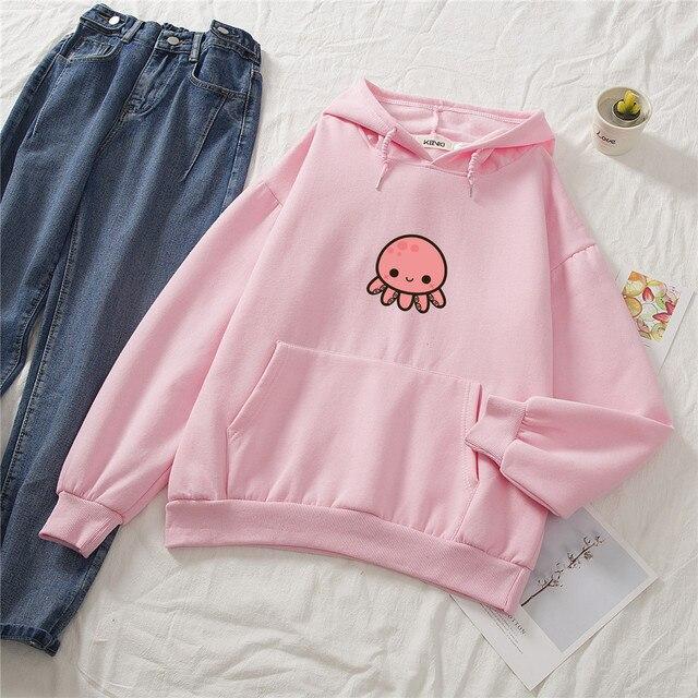 Kawaii Fluffy Shark Hoodie - Dive into Cozy Cute - Youeni