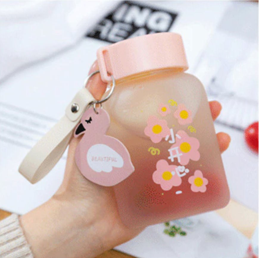 kawaiies-softtoys-plushies-kawaii-plush-Cute Flowers Small Water Bottle Home Decor Pink 