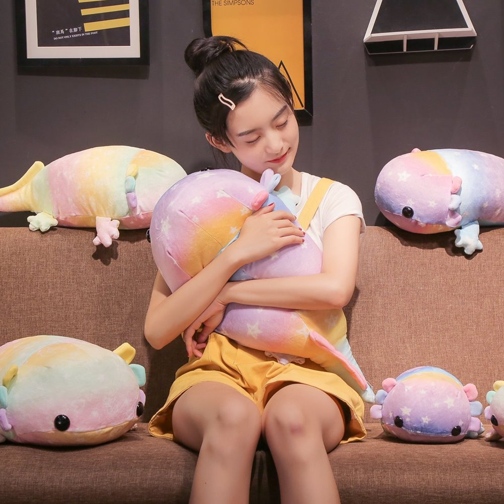 Galaxy Axolotl Plushie Kawaiies