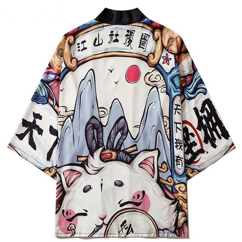 Anime Cat in Kimono Unisex Kimono Collection – Kawaiies