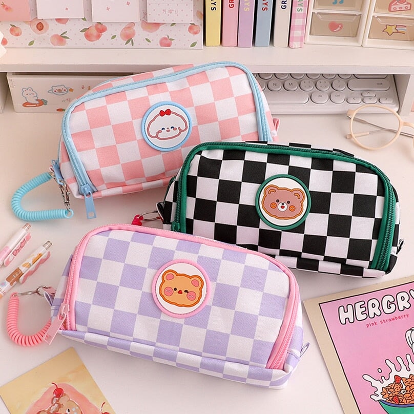 Kawaii Frog & Yakult Mini Plush Pencil Case