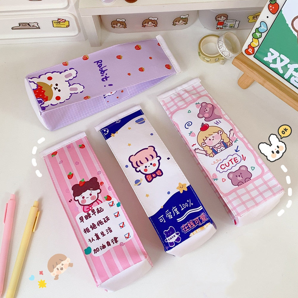 Kawaii Bunnies Clear Transparent Pencil Case