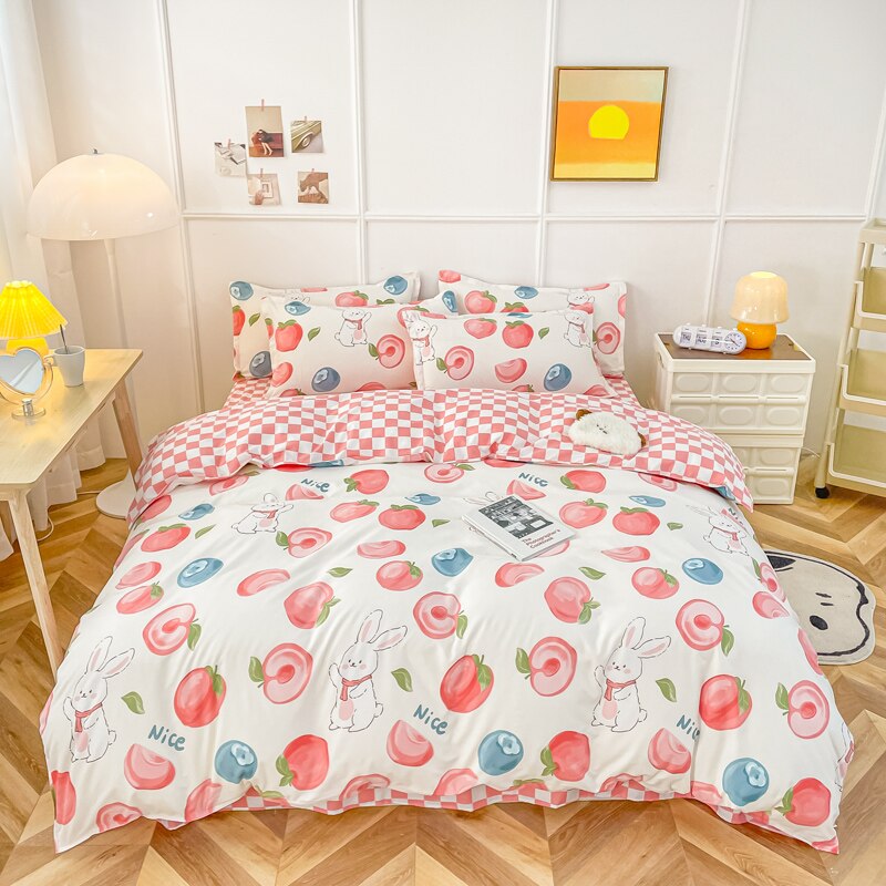 pastel orange bed sheets