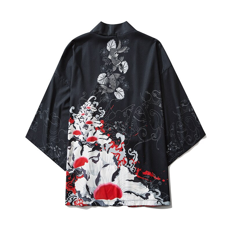 Japanese Great Koi of Torii Gate Women's Kimono Cardigan – Kawaiies