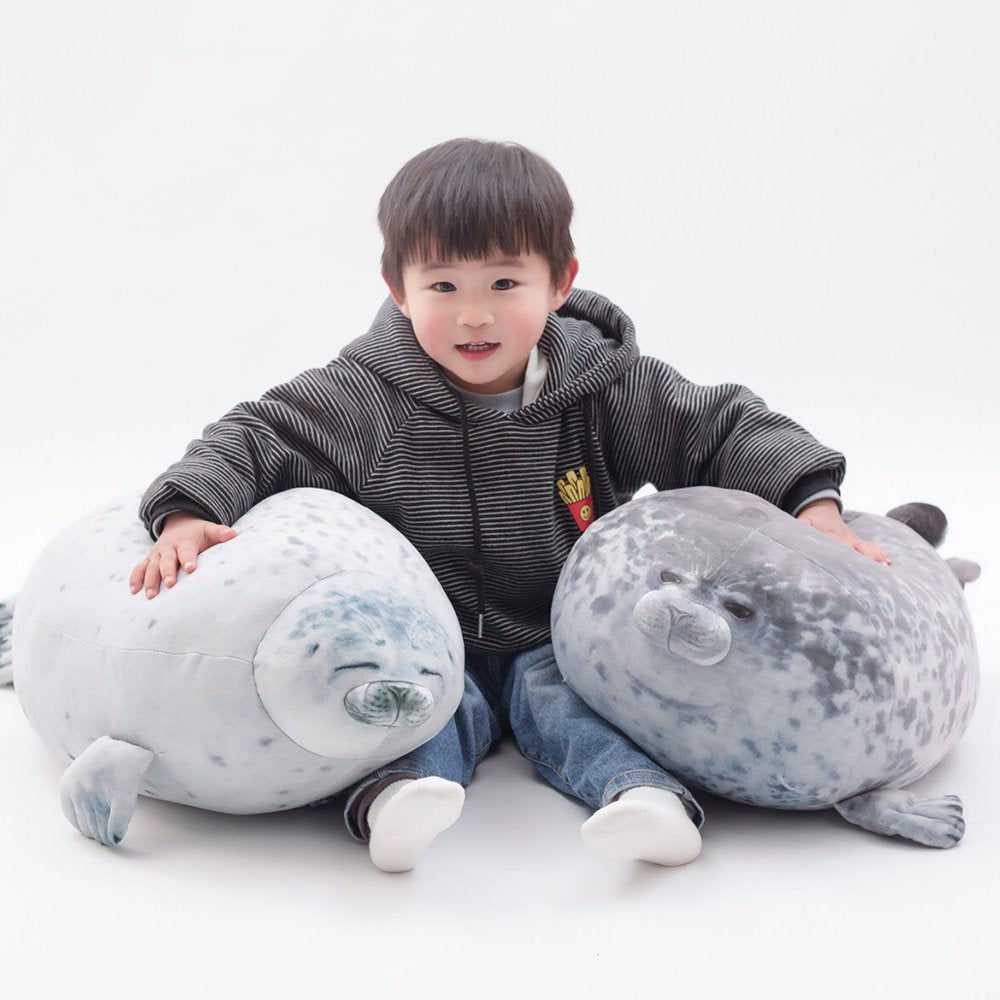 White Blue Baby Seal Plushies