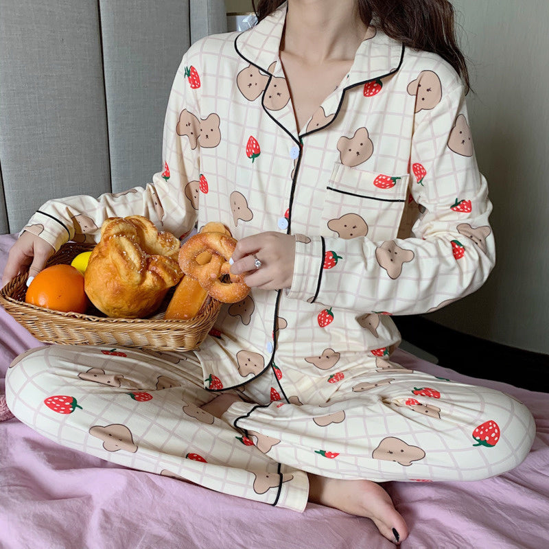 kawaiies-softtoys-plushies-kawaii-plush-Spring Summer Women Sleepwear Pajamas Set Apparel 