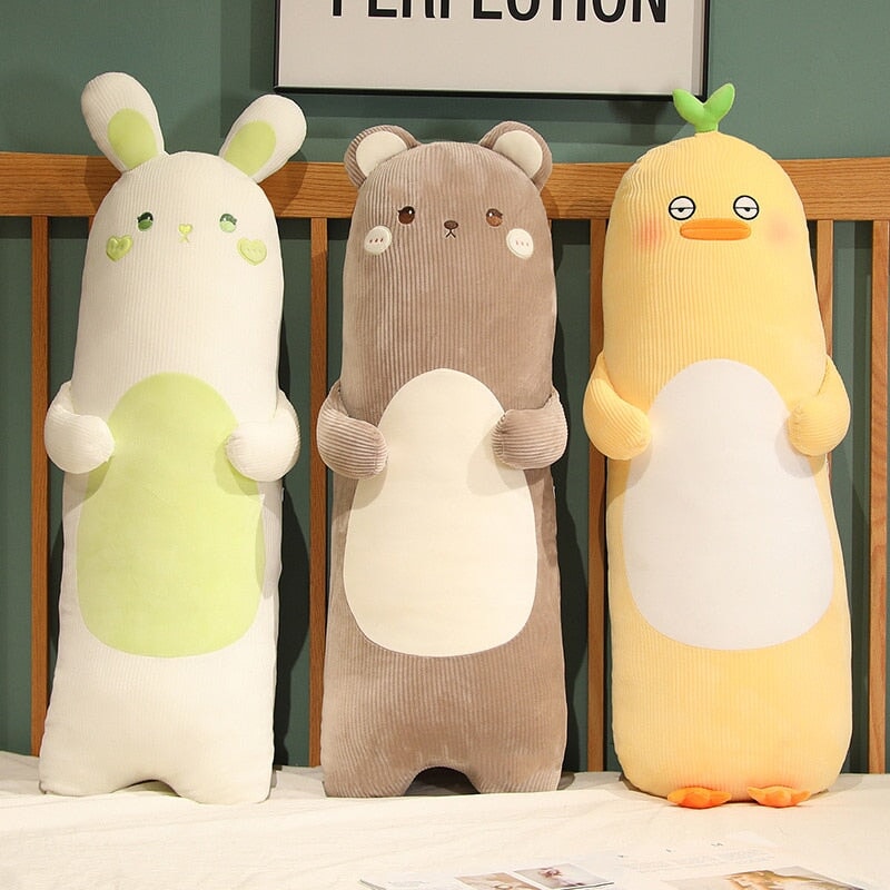 Long Fluffy Animal Body Pillow Plushies – Kawaiies