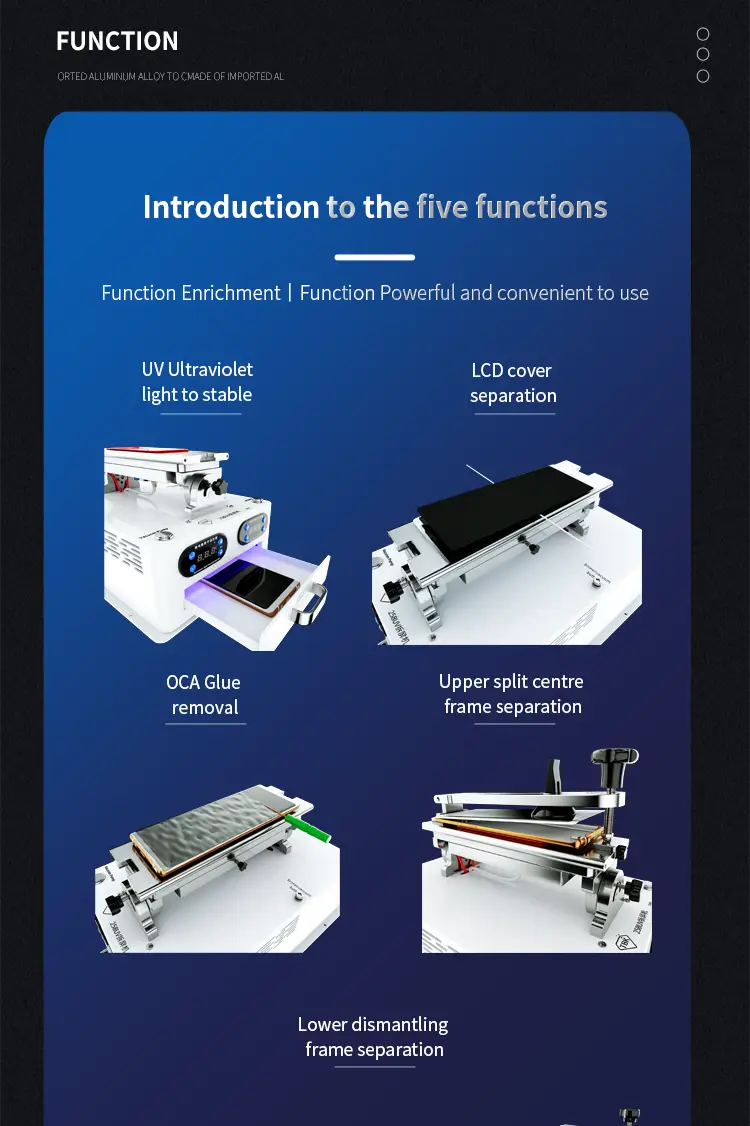 400W UV Multi-Function TBK-258 LCD Screen Housing Frame