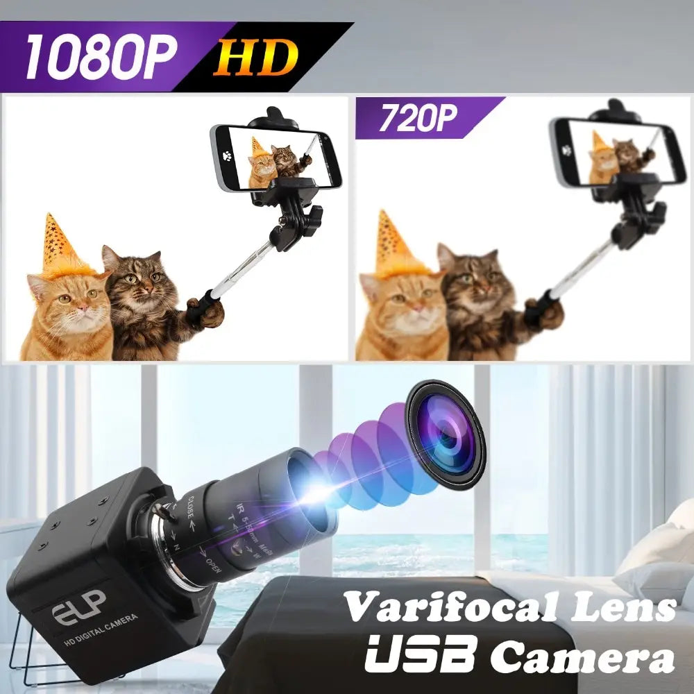 HD 1080P Webcam 120fps High Speed USB Camera With Manual