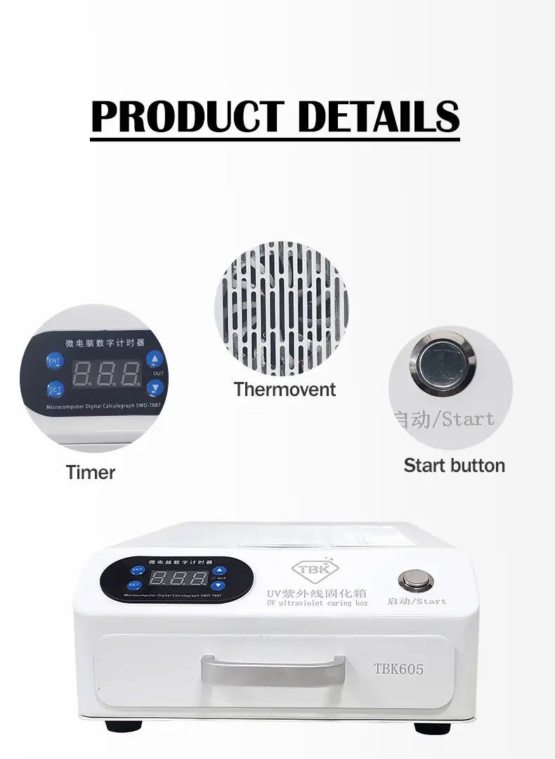 TBK-605 Mini UV Curing Box Oven For Phone LCD Repair Machine