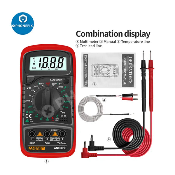 Ologymart 101 Screen Digital Multimeter Volt Ohm Meter Ammeter Dt 830b