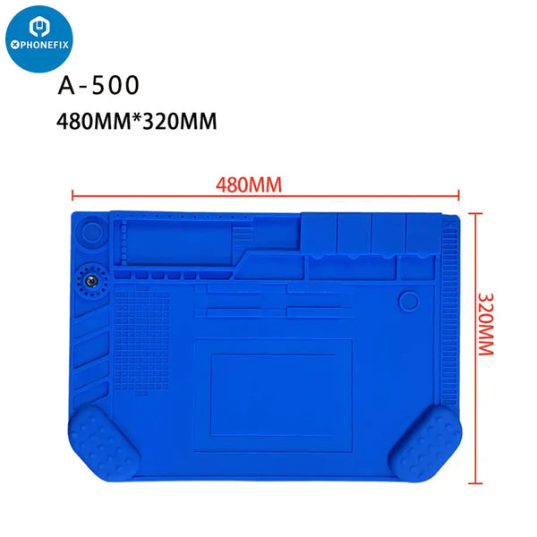 Silicone Soldering Mat ESD Antistatic Heat Resistant Insulation Work Mat  Soldering Station Kit Repair Pad Maintenance Platform