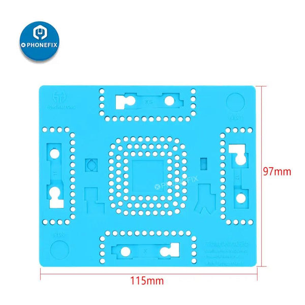 Magnetic Work Mat 16x17cm with iPhone 6 - 11 Pro Max Screw Charts