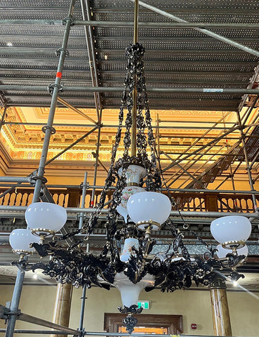 colonial building chandelier