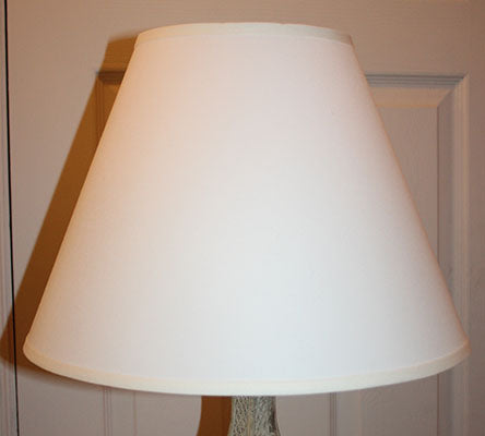 white linen lampshade