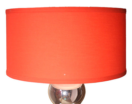 Red mid century lamp shade
