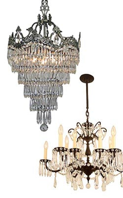 restore and rewire crystal chandeliers 