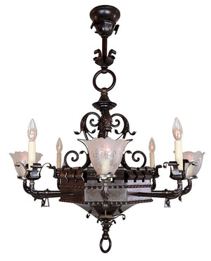 antique gas electric chandeliers