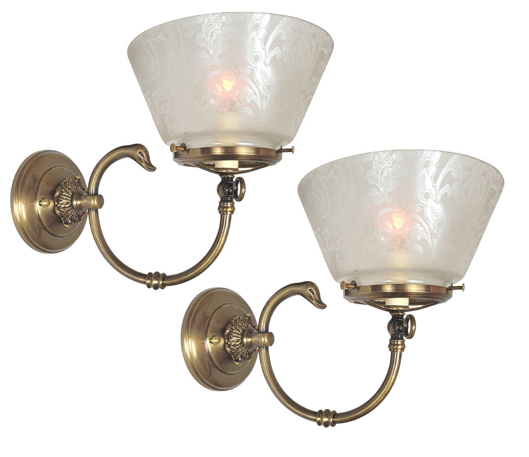 antique wall sconce glass shades