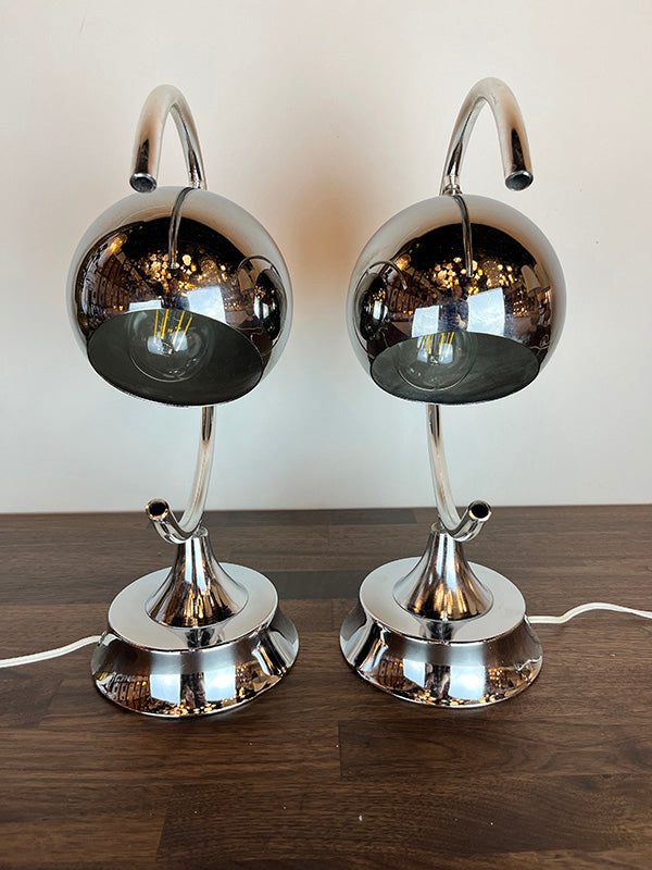 $650 PAIR - Mid Century Earthy Green Glaze Ceramic Table Lamps