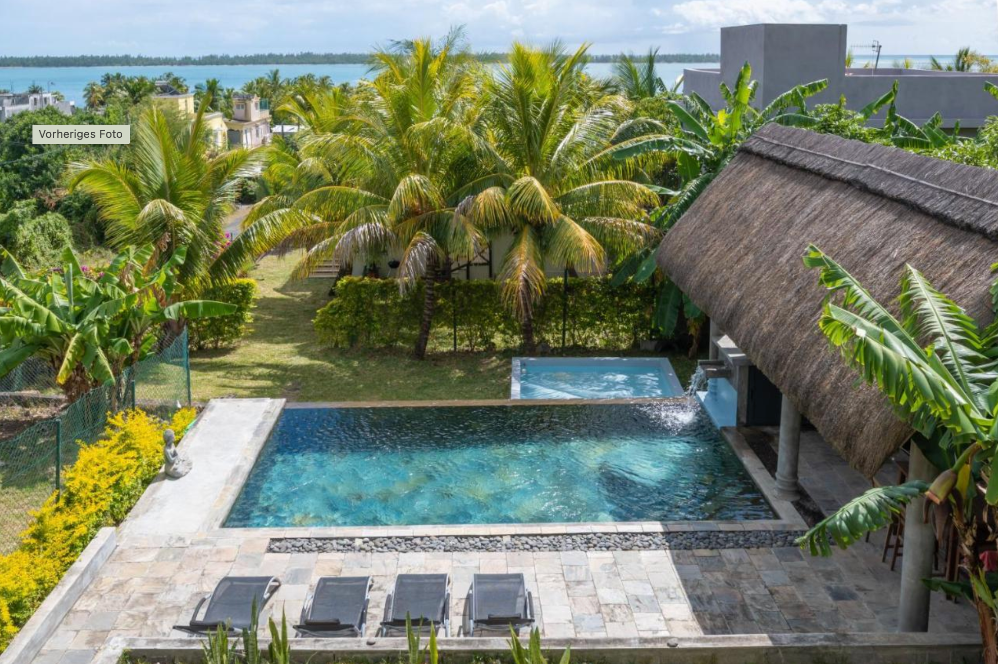 Pool and palm trees