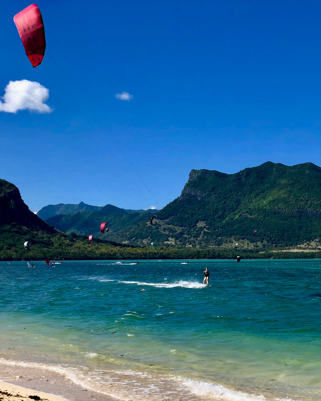 Kitesurf spot Le Morne in Mauritius