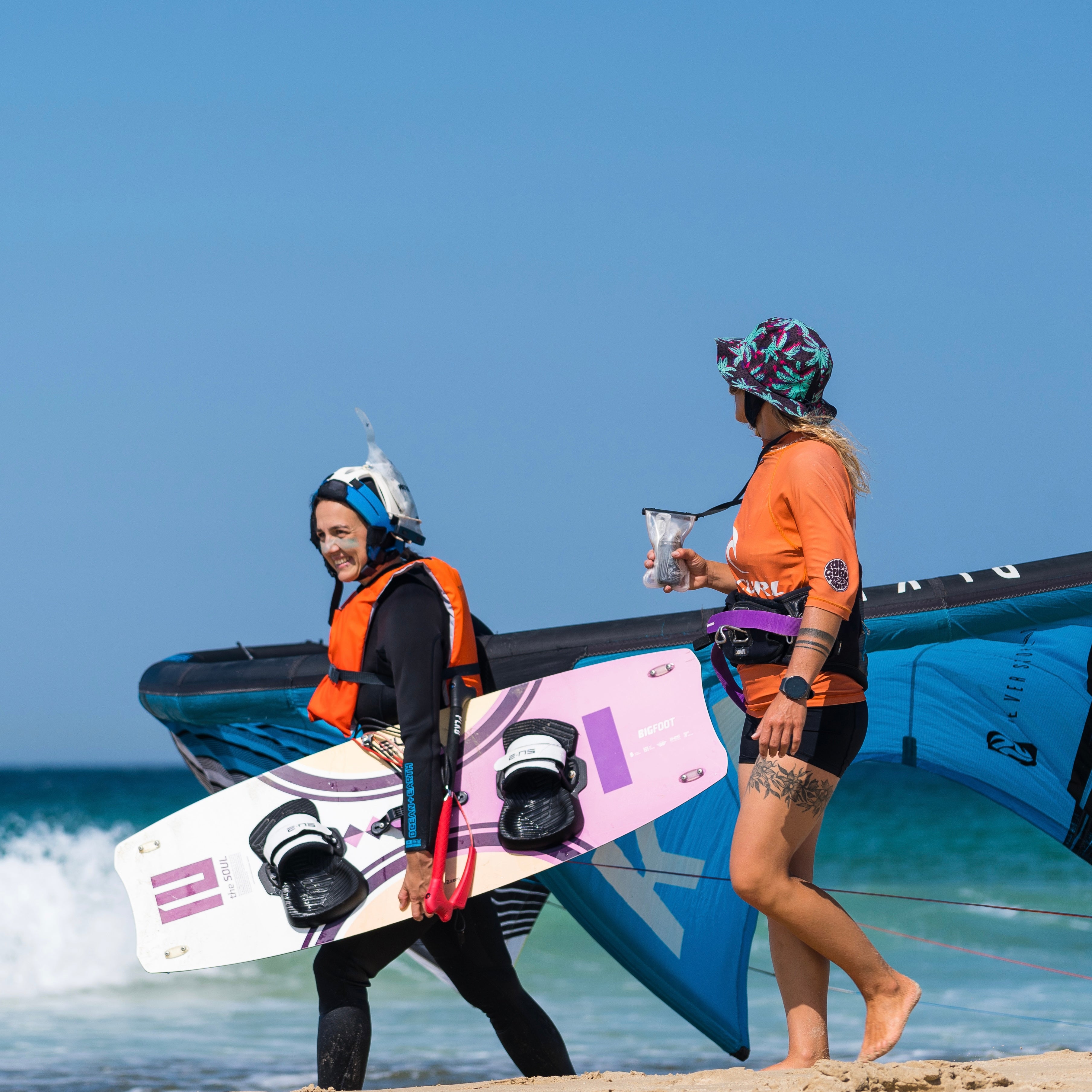 Woman Learning Kiteboarding in Tarifa