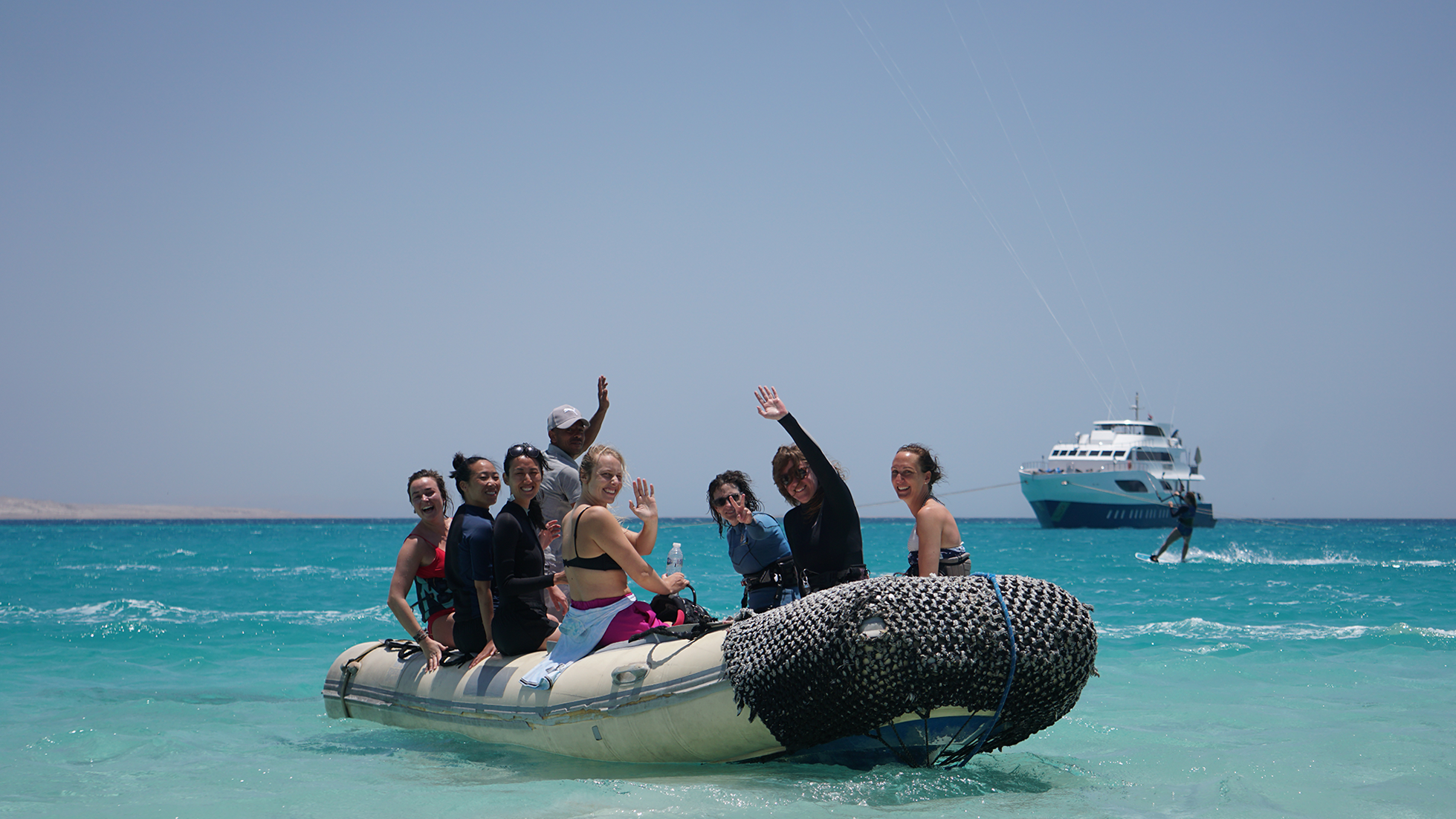 Boat Transfer to the Kite Spot on a Kite Safari