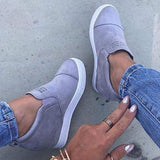 letter slip on wedge sneakers