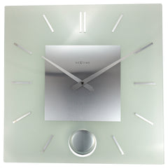 NeXtime Radio controlled clock - Glass clock with pendulum