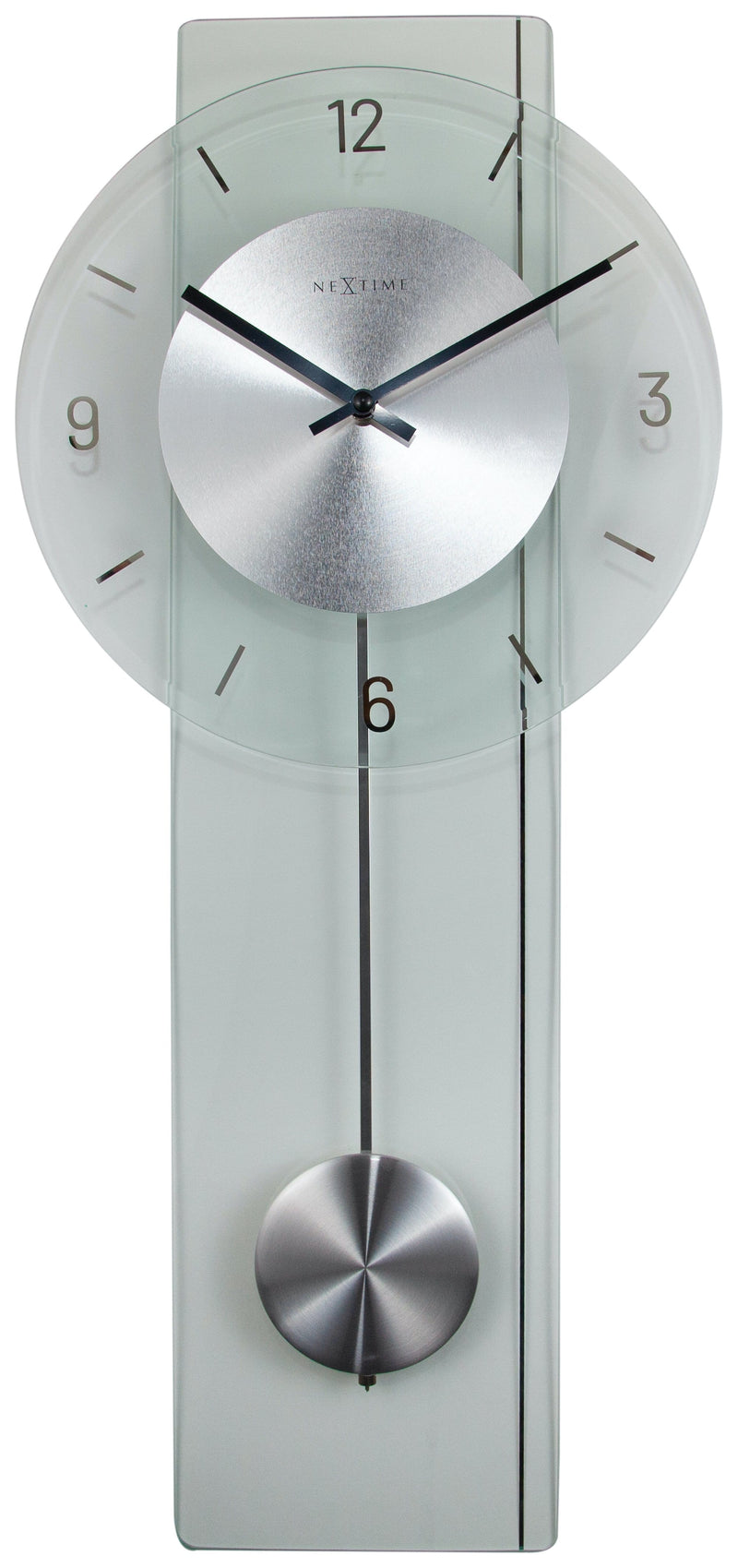 Nextime Wall Clock 70 X 30 Cm Glass Metal Transparant Eleanor