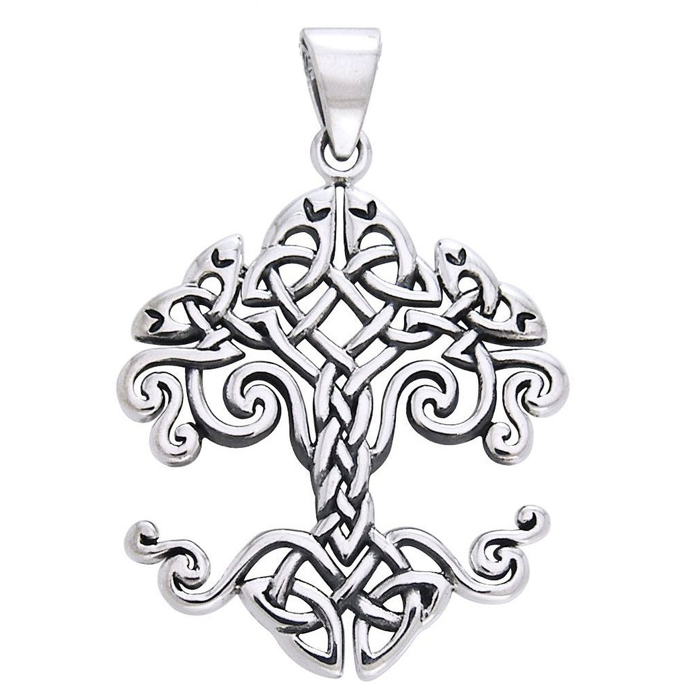 Large Celtic Knot Tree of Life Sterling Silver Pendant 18 ...