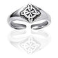 Sterling Silver Celtic Knot Northern Star Toe Pinky Ring - Silver Insanity