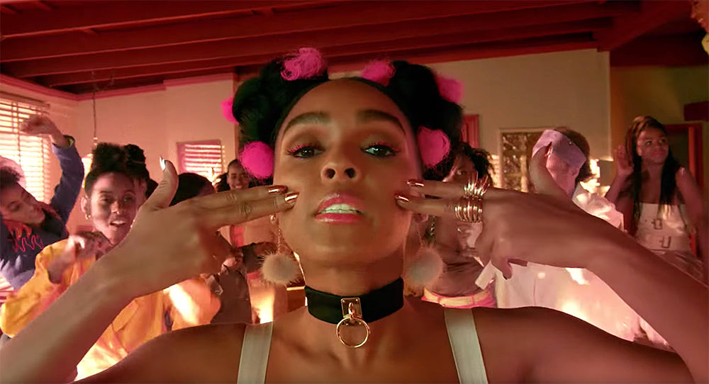 Janelle Monae MURMUR Prison Collar and Sculpt Bodysuit for her “Pynk” video