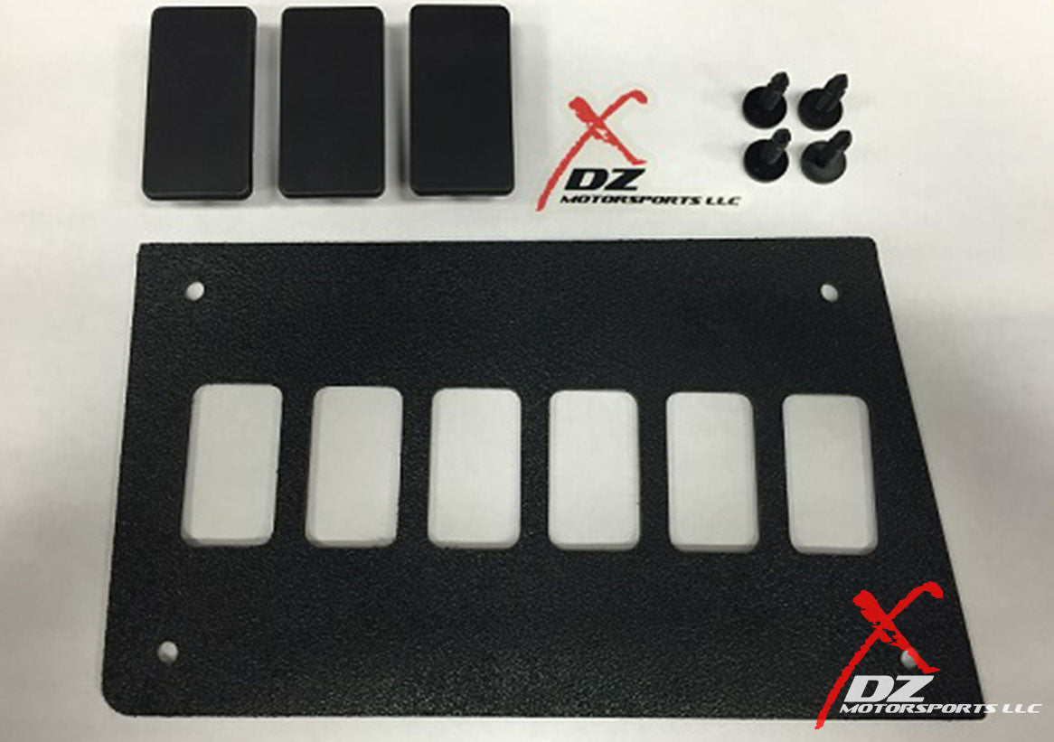DZ SIX SWITCH PANEL DASH PLATE - DZ MOTORSPORTS LLC - Dash Switch