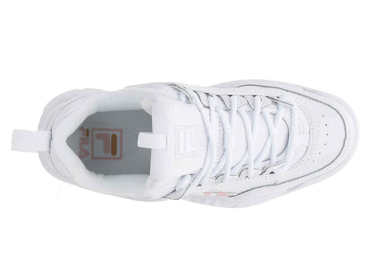 fila disruptor white pink gold