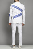 White Highneck Suit Set