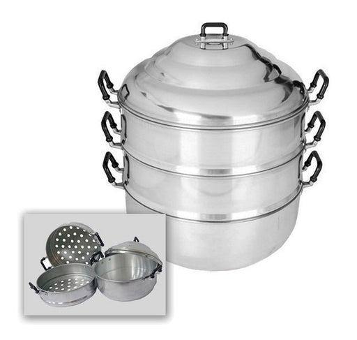 Thai Traditional Crocodile Brand Aluminum Cooking Pot 2 Handles Large 34 -  45 cm