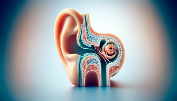 Illustration of a human ear anatomy