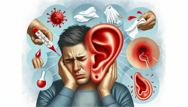 Illustration of ear infection symptoms