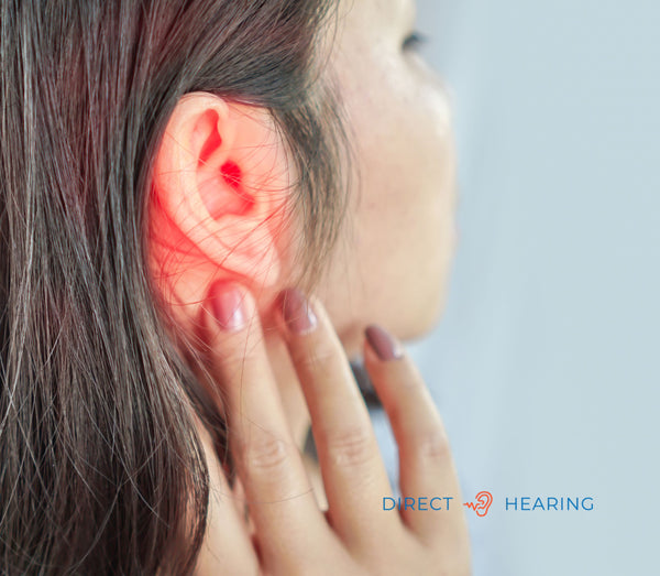 A person with ear pain and discomfort