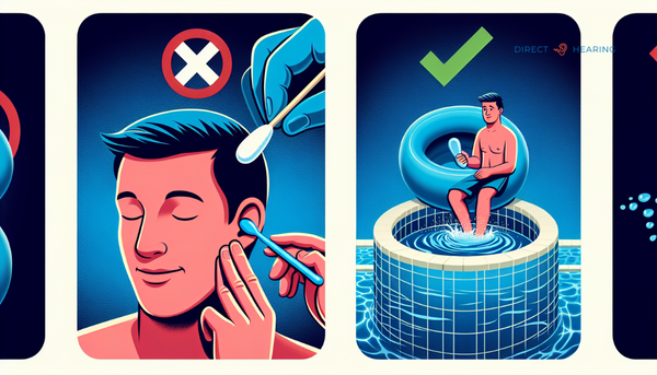 Illustration depicting preventive measures for fungal ear infections