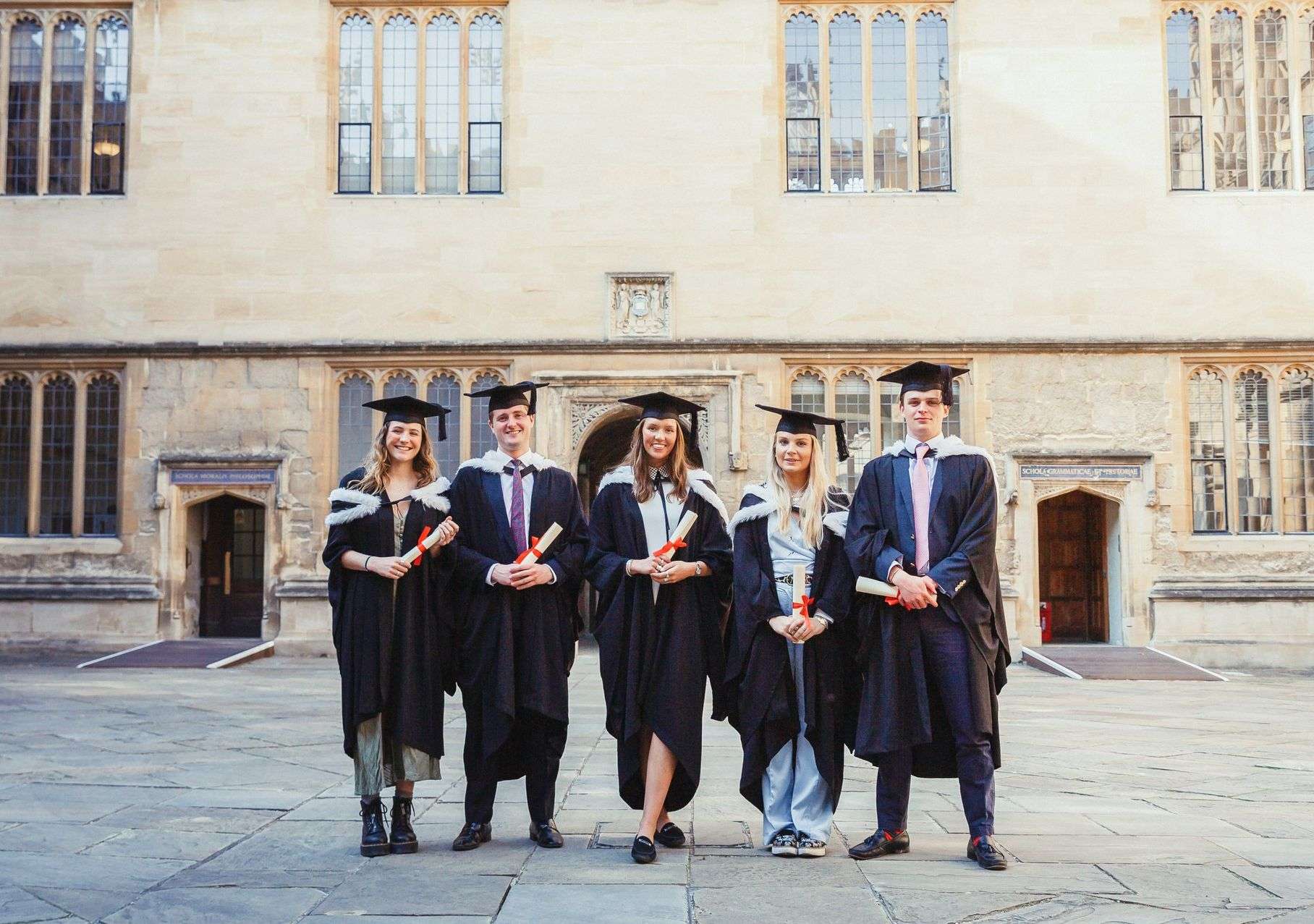 Group of Graduates in Gowns