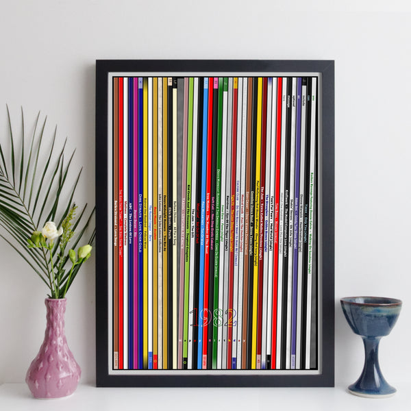 personalised 1992 record collection print