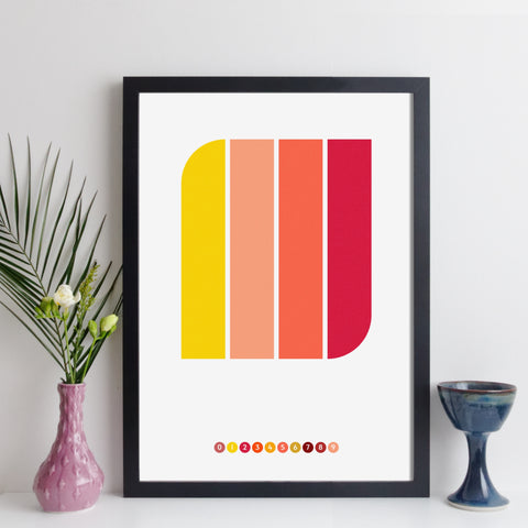 personalised abstract art for a year print