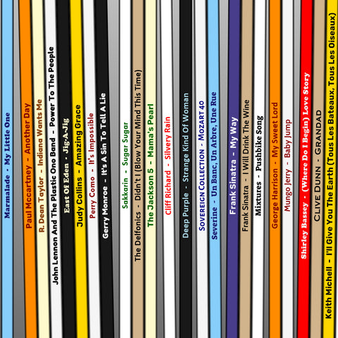 year of music record collection print