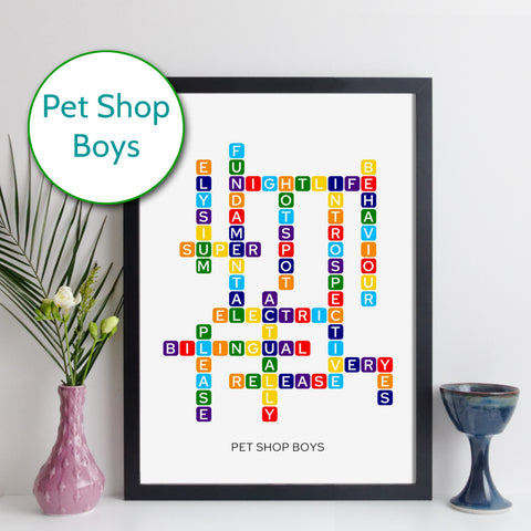 Pet Shop Boys studio albums crossword
