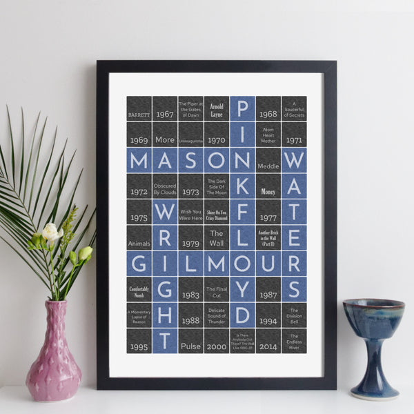 Pink Floyd crossword poster