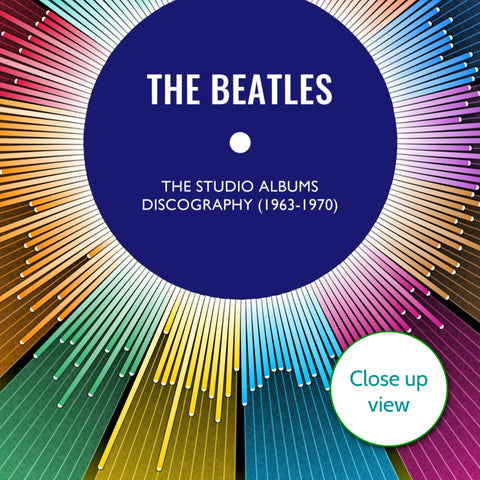 The Beatles Discography Wheel Print - close up