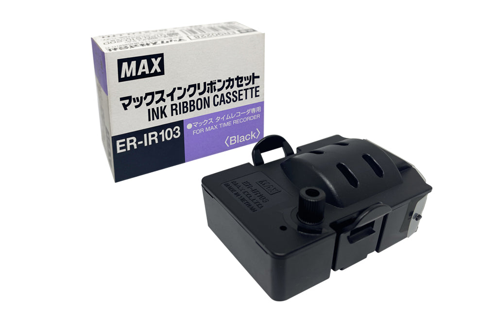 まとめ) マックス タイムレコーダ用インクリボン ER-IR100 黒 ER90208